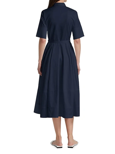 Shop Co Belted Tton Shirtdress In Navy