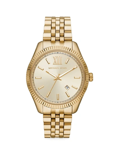 Shop Michael Kors Lexington Goldtone Stainless Steel Bracelet Watch