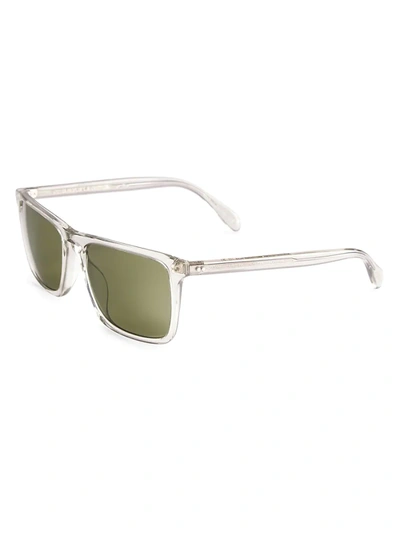 Shop Oliver Peoples Men's Bernardo 56mm Rectangular Sunglasses In Grey