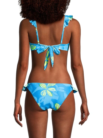 Shop Ramy Brook Printed Zena Bikini Top In Wave Combo