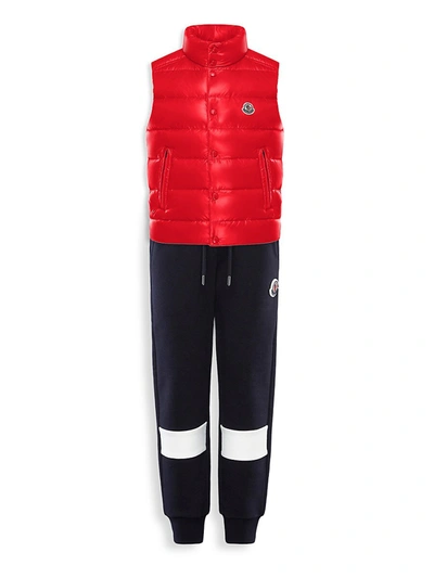 Shop Moncler Little Kid's & Kid's Down Puffer Vest In Red