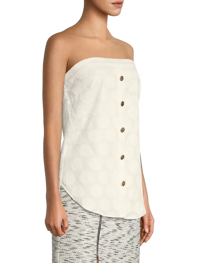 Shop Milly Penn Graphic Dot Clipping Top In White