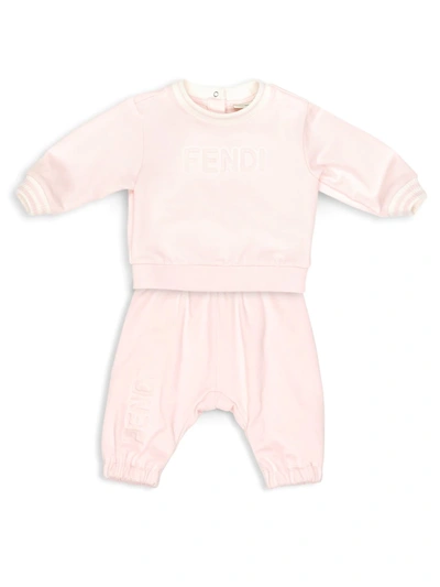 Shop Fendi Baby Girl's Jogger Sweatpants In Pink