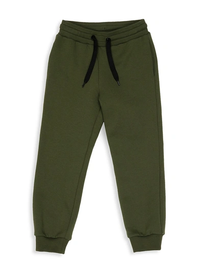 Shop Fendi Little Kid's & Kid's Drawstring Jogger Sweatpants In Green