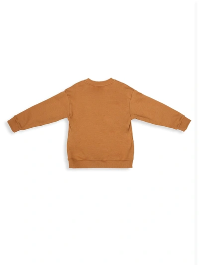 Shop Fendi Little Kids & Kids Logo Sweatshirt In Camel