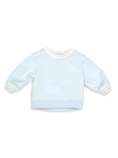 Shop Fendi Baby Boy's Logo Sweatshirt In Blue