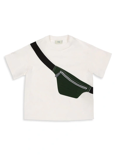 Shop Fendi Little Boy's & Boy's Graphic T-shirt In White
