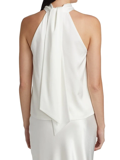 Shop Galvan Women's Silk Sash-neck Tunic In White