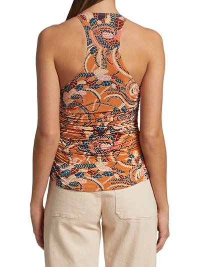 Shop A.l.c Women's Adley Ruched Sleeveless Top In Clay Combo