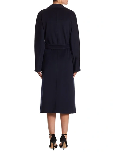 Shop Max Mara Women's 101801 Icon Madame Wool & Cashmere Double-breasted Coat In Ultramarine