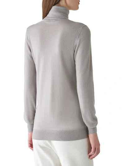 Shop Loro Piana Women's Dolcevita Piuma Cashmere Sweater In Grey Birch