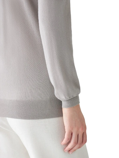Shop Loro Piana Women's Dolcevita Piuma Cashmere Sweater In Grey Birch