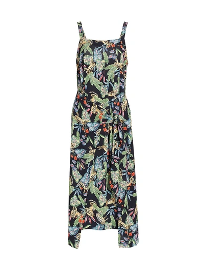 Shop Nic + Zoe Women's Safari Dreams Tie-front Dress In Indigo Multi