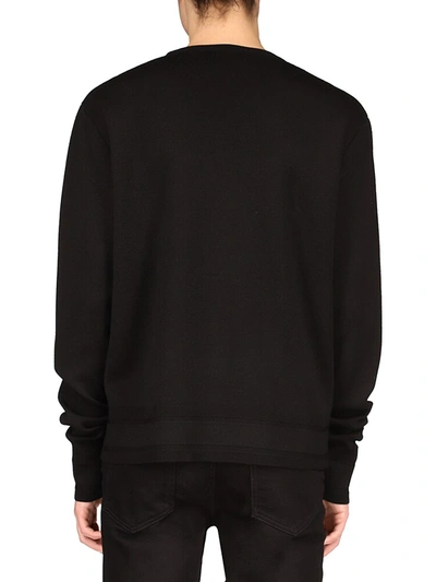 Shop Givenchy Studed Logo Crewneck Sweater In Black