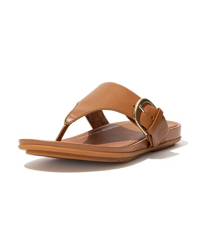 Shop Fitflop Women's Graccie Toe-post Sandals Women's Shoes In Light Tan