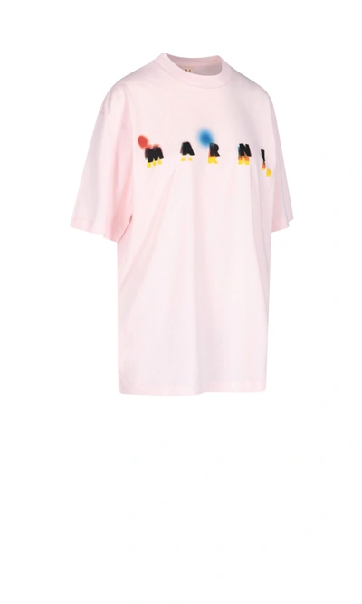 Shop Marni Women's Pink Cotton T-shirt