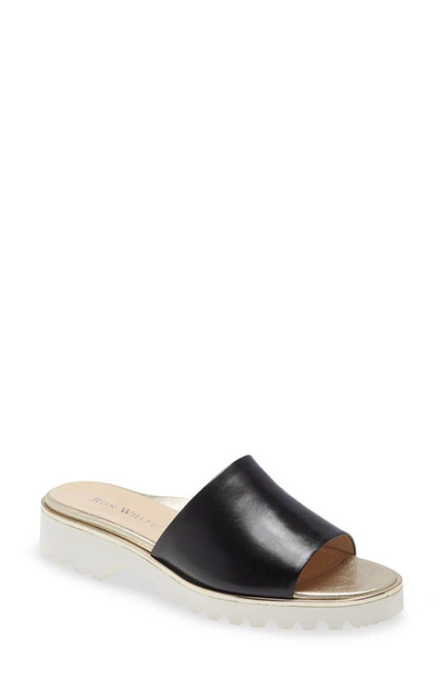 Ron White All Day Heels(r) Carley Water-resistant Slide Sandal In Onyx Platino