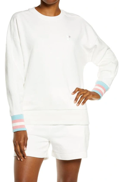 Shop Sweaty Betty Essentials Sweatshirt In White Multi