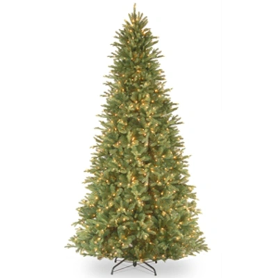 National Tree Company National Tree 9' "feel Real" Tiffany Fir Slim Hinged Tree With 800 Clear Lights In Green