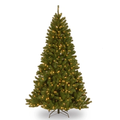 Shop National Tree Company National Tree 7' North Valley Spruce Hinged Tree With 500 Clear Lights In Green