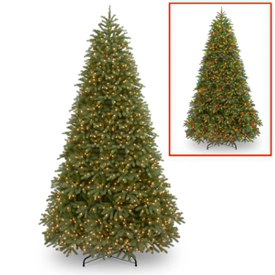 Shop National Tree Company National Tree 10' Feel Real Jersey Fraser Fir Medium Tree With 2000 Dual Color Led Lights In Green