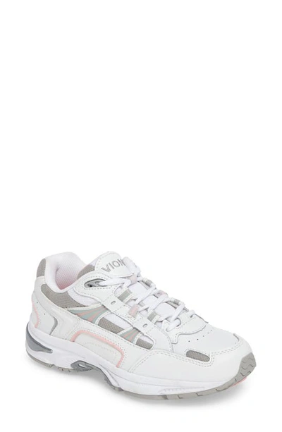 Shop Vionic Walker Sneaker In White Pink Leather