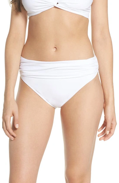 Shop Tommy Bahama 'pearl' High Waist Bikini Bottoms In White