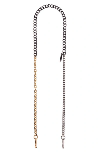 Shop Marc Jacobs Chain Guitar Bag Strap In Multi Rust/ Copper