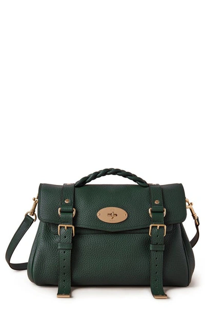 Shop Mulberry Alexa Leather Satchel In  Green