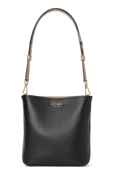 Shop Kate Spade River Medium Water Resistant Leather Bucket Bag In Black Multi