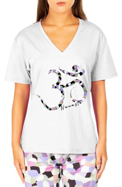 Shop Dai Moda Oversize V-neck T-shirt In White