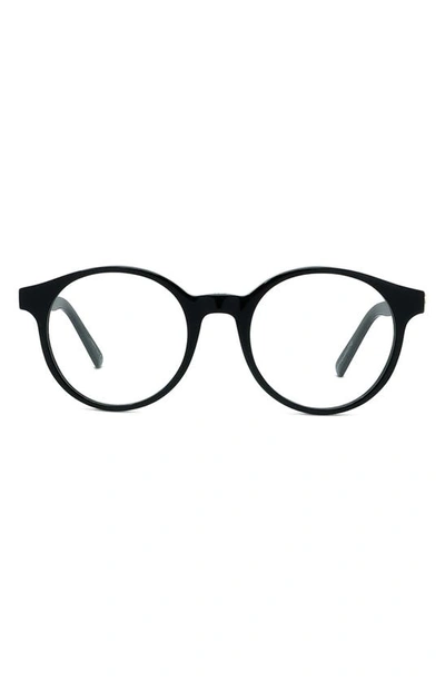 Shop Dior 30montaigneminio R2i 50mm Optical Glasses In Shiny Black/ Clear