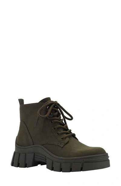 Shop Guess Heyda Bootie In Olive