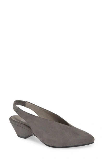 Shop Eileen Fisher Gatwick Slingback Pump In Graphite Suede