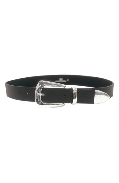 Shop B-low The Belt Jordana Leather Belt In Black/ Silver