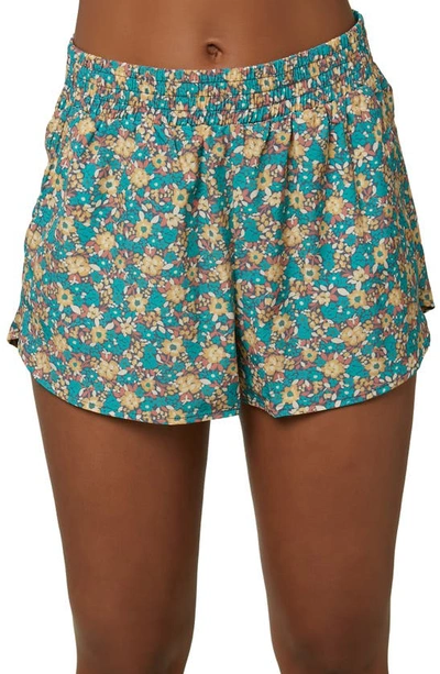 Shop O'neill Landing Hybrid Tropical Print Shorts In Multi Colored