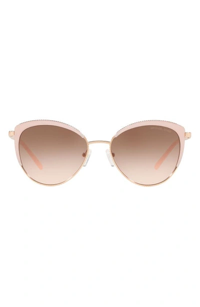 Shop Michael Kors 56mm Gradient Cat Eye Sunglasses In Brown Pink