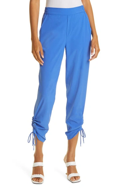 Shop Kobi Halperin Randi Ruched Ankle Pants In Ocean Blue