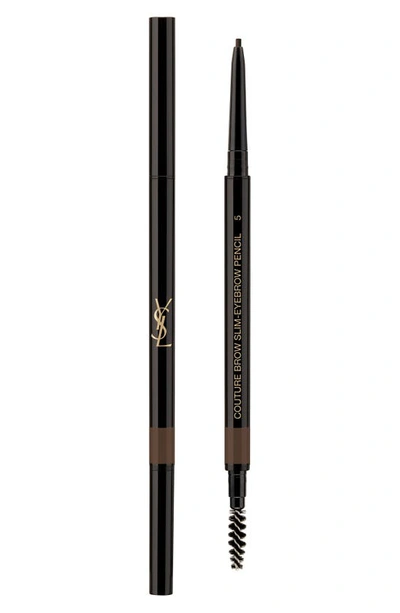 Shop Saint Laurent Couture Brow Slim Eyebrow Pencil In 05 Deep Brown