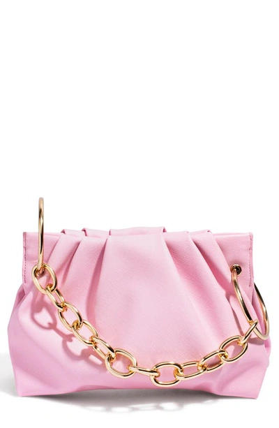 Shop House Of Want Chill Vegan Leather Frame Clutch In Pink