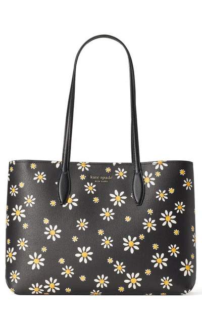Shop Kate Spade All Day Daisy Large Tote In Black Multi
