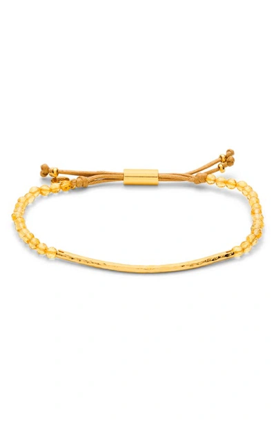Shop Gorjana Power Gemstone Bracelet In Abundance/ Citrine/ Gold