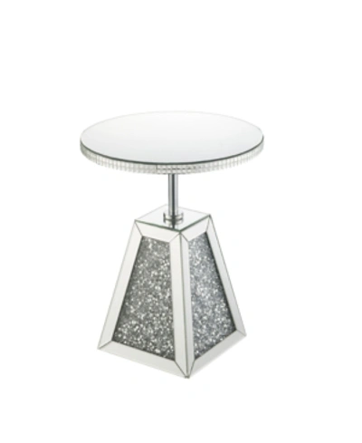 Shop Acme Furniture Noralie Accent Table In Mirrored And Faux Diamonds