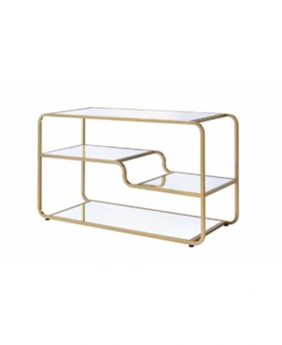 Shop Acme Furniture Astrid Tv Stand In Gold-tone And Mirror