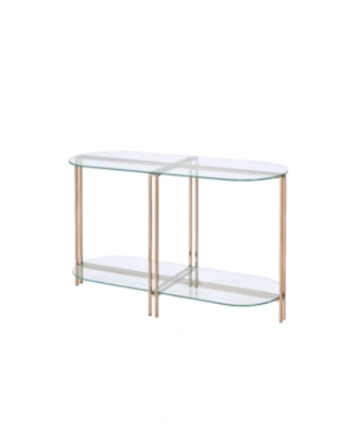 Shop Acme Furniture Veises Sofa Table In Champagne