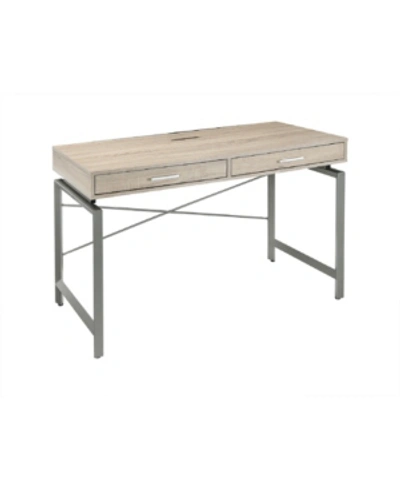 Shop Acme Furniture Yaseen Desk In Natural And Nickel
