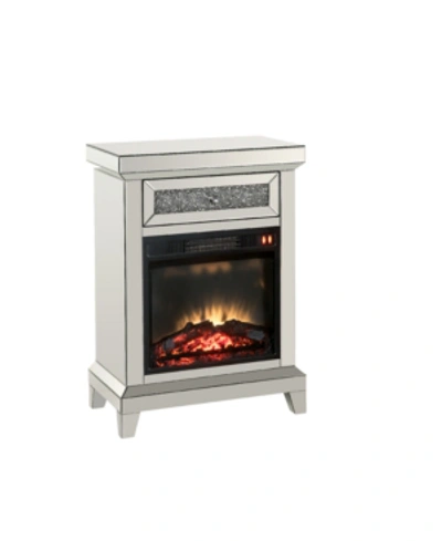 Shop Acme Furniture Noralie Fireplace In Mirrored And Faux Diamonds