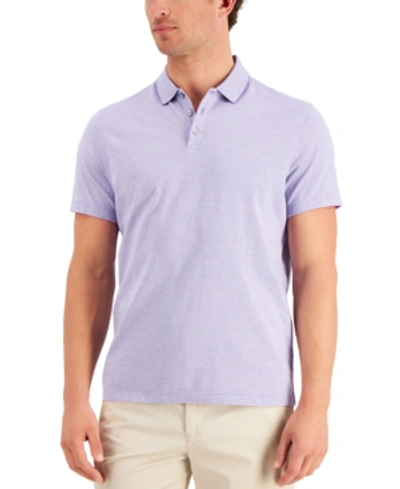 Shop Alfani Men's Stretch Polo, Created For Macy's In Lush Lilac