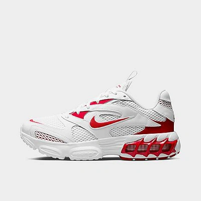Shop Nike Women's Zoom Air Fire Casual Shoes In White/metallic Silver/university Red
