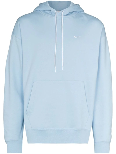 Nike Swoosh Logo Drawstring Hoodie In Blue | ModeSens